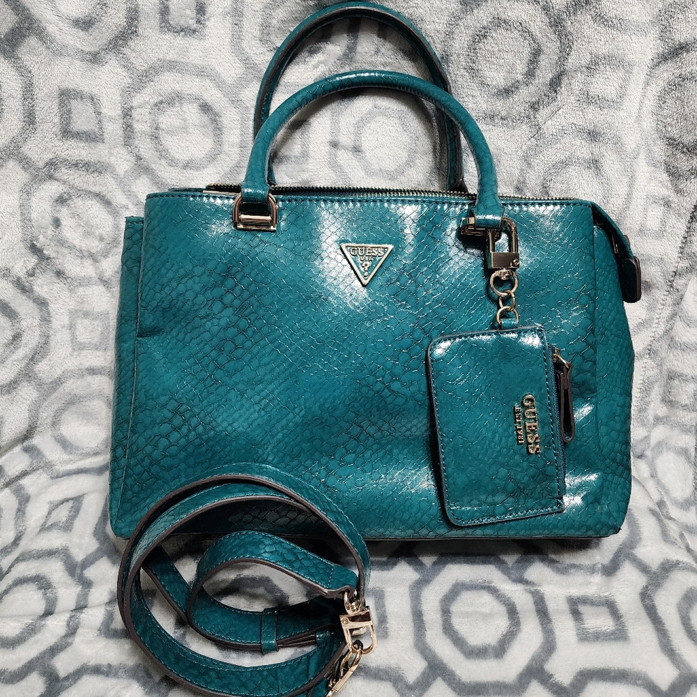 Guess Moon Light Python Triple-Compartment Satchel - image 1